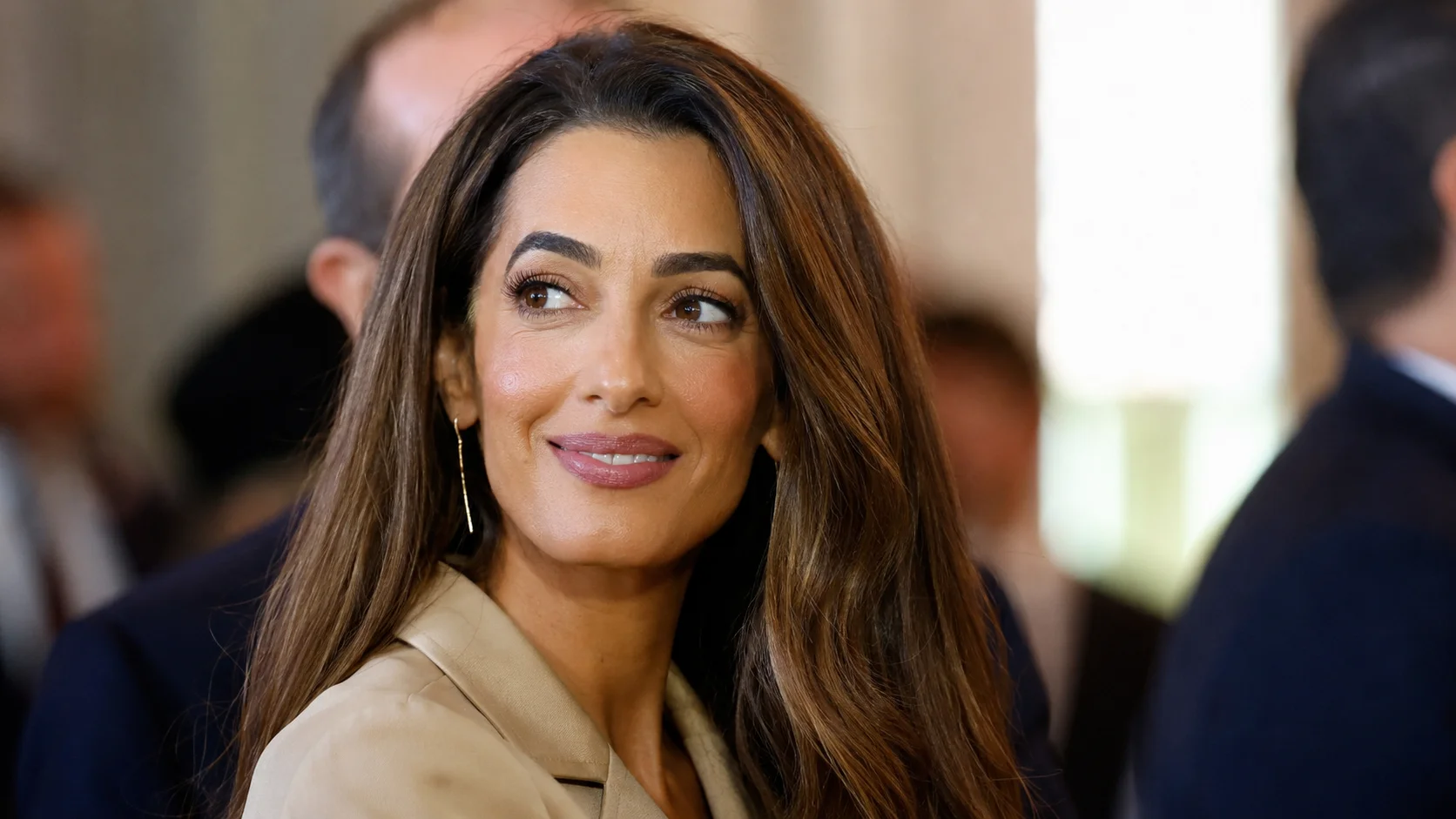 Amal Clooney Bell-Bottom Haircut