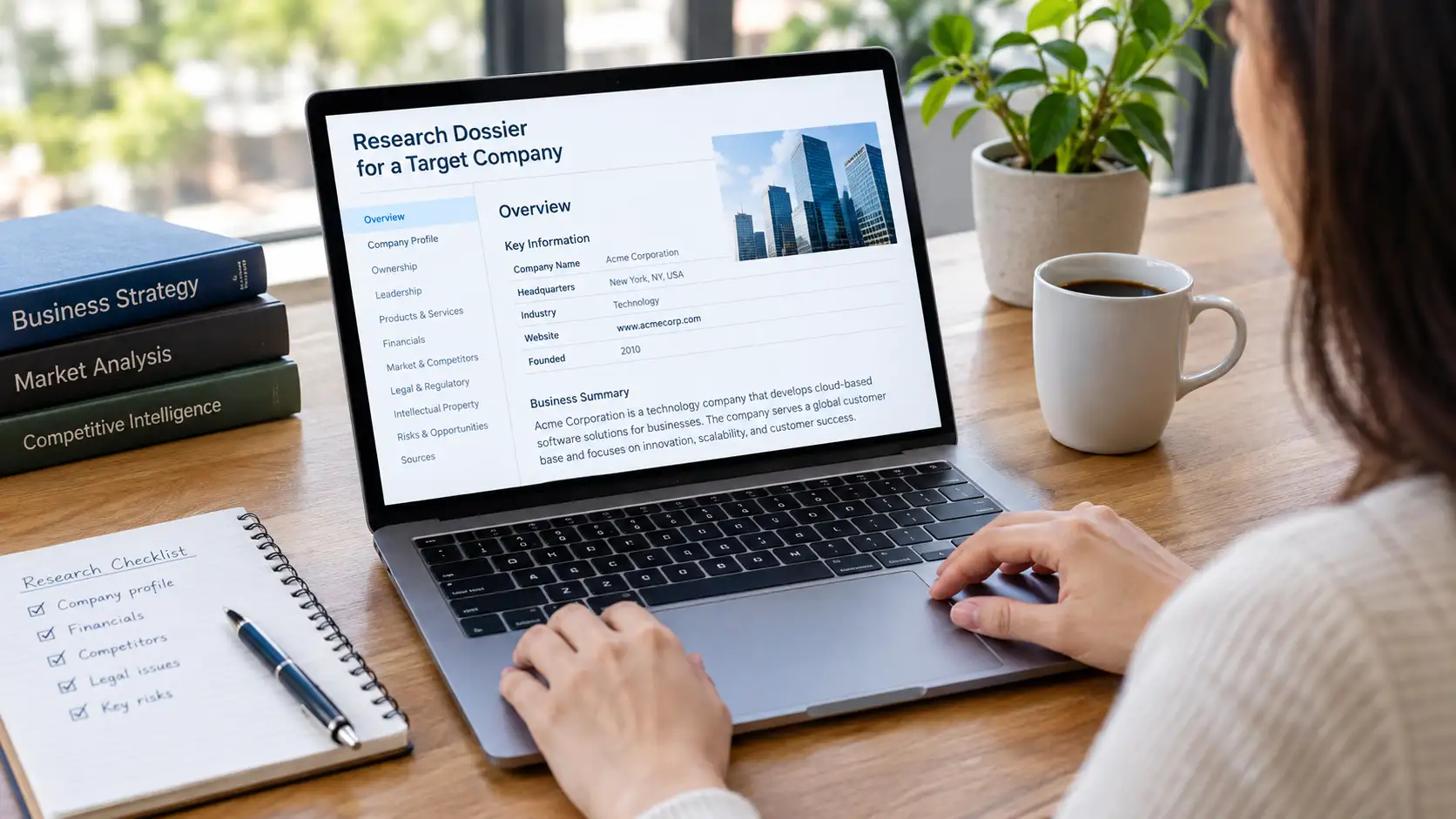 Research Dossier for a Target Company
